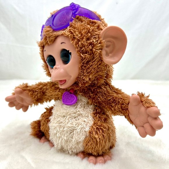 Hasbro FurReal Friends Baby Cuddles Giggly Monkey 2013 8" Toy Tested & Works - Picture 7 of 10
